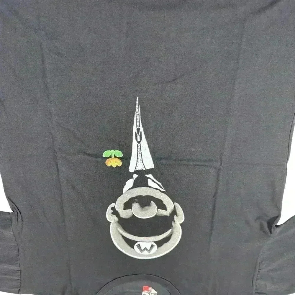 Lot Of 2 Cotton Malhas Pokemon / Mario Classic Crewneck Shirt Black Size M - Picture 3 of 16